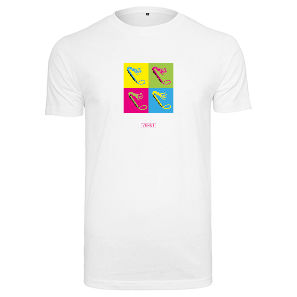 VENUS T-Shirt "4 Color Whip" - Weiß/Bunt