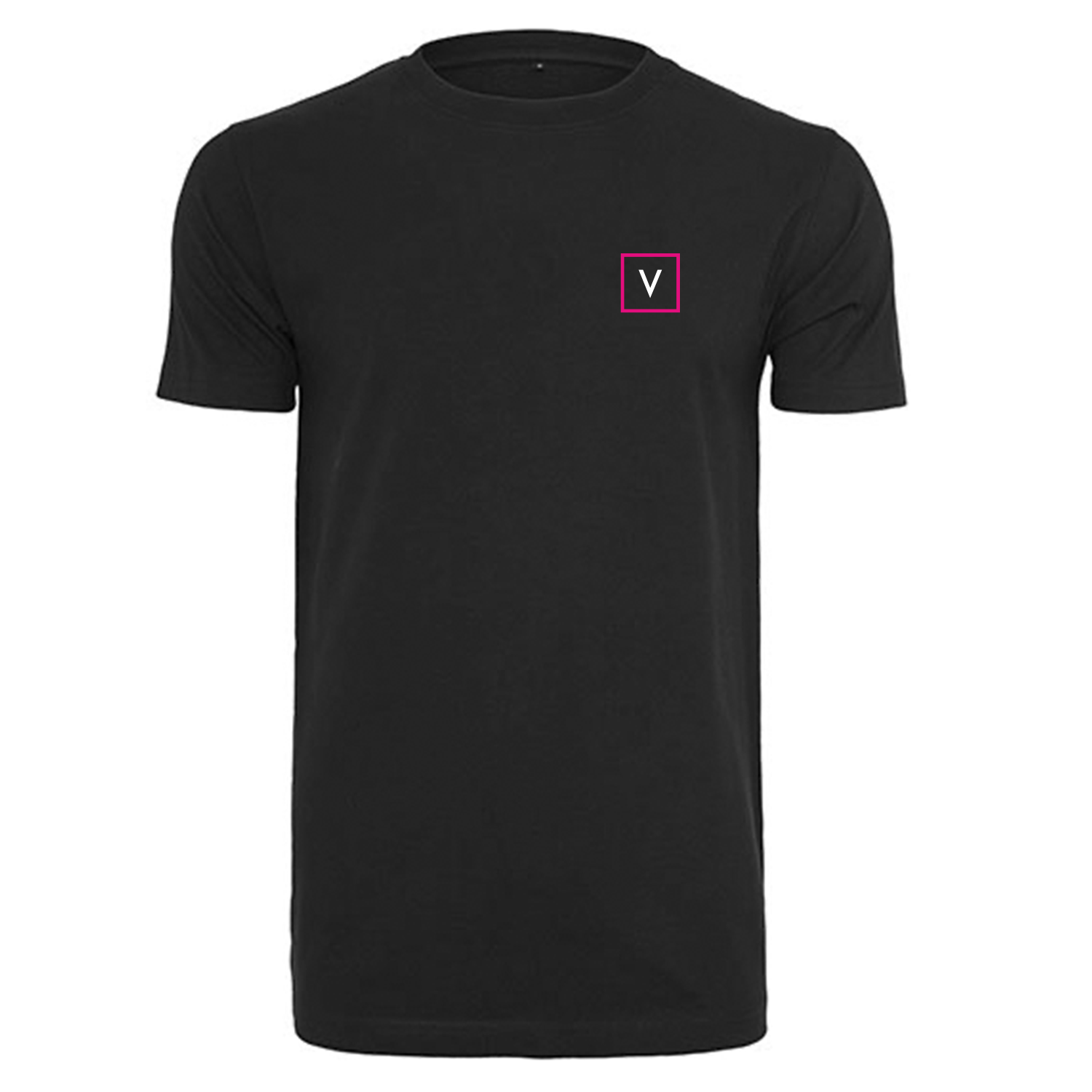 VENUS T-Shirt "V" - Schwarz/Weiß/Pink