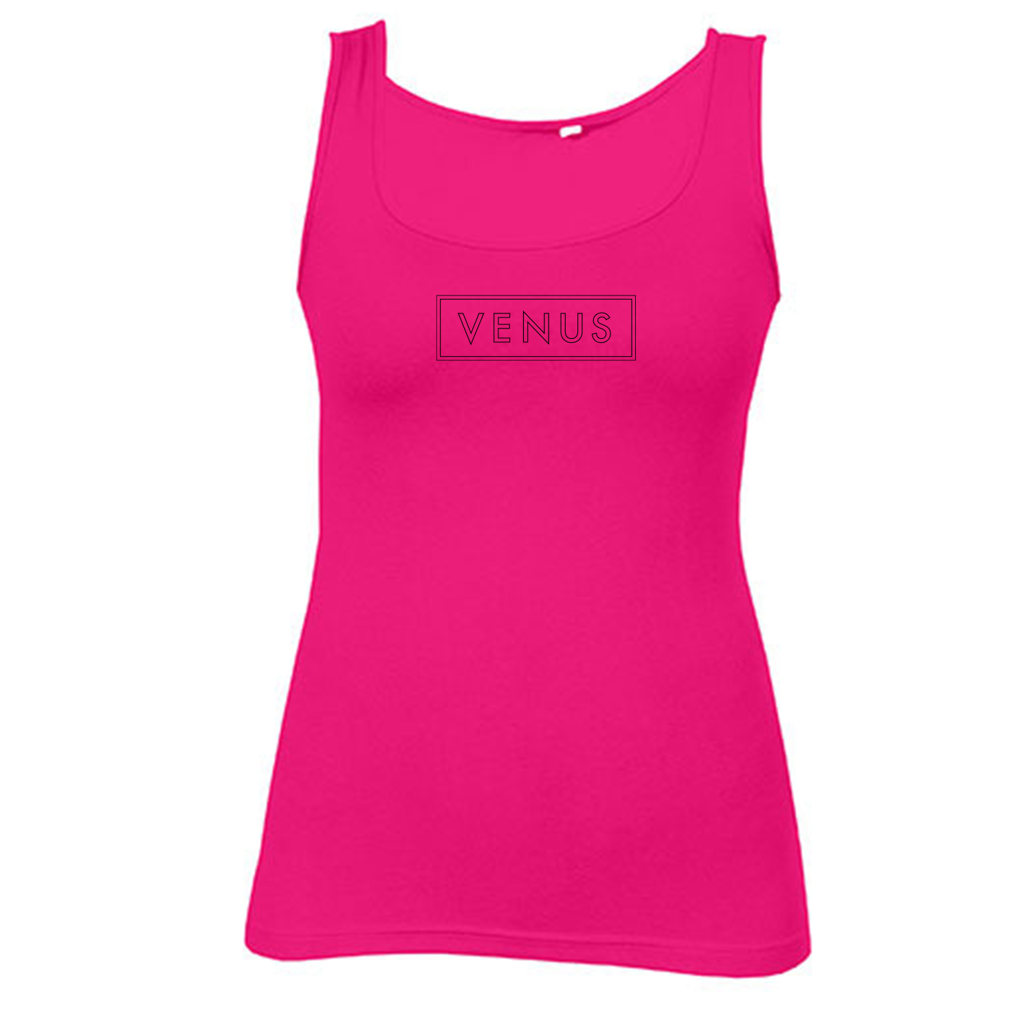 VENUS Girl's Tank Top Logo - Pink/Schwarz/Schwarz