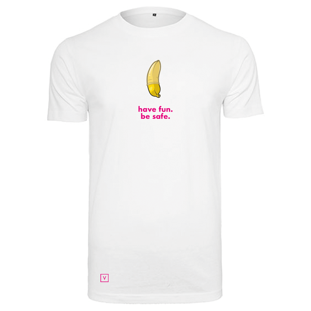 VENUS T-Shirt "Have Fun Be Safe" - Weiß/Bunt